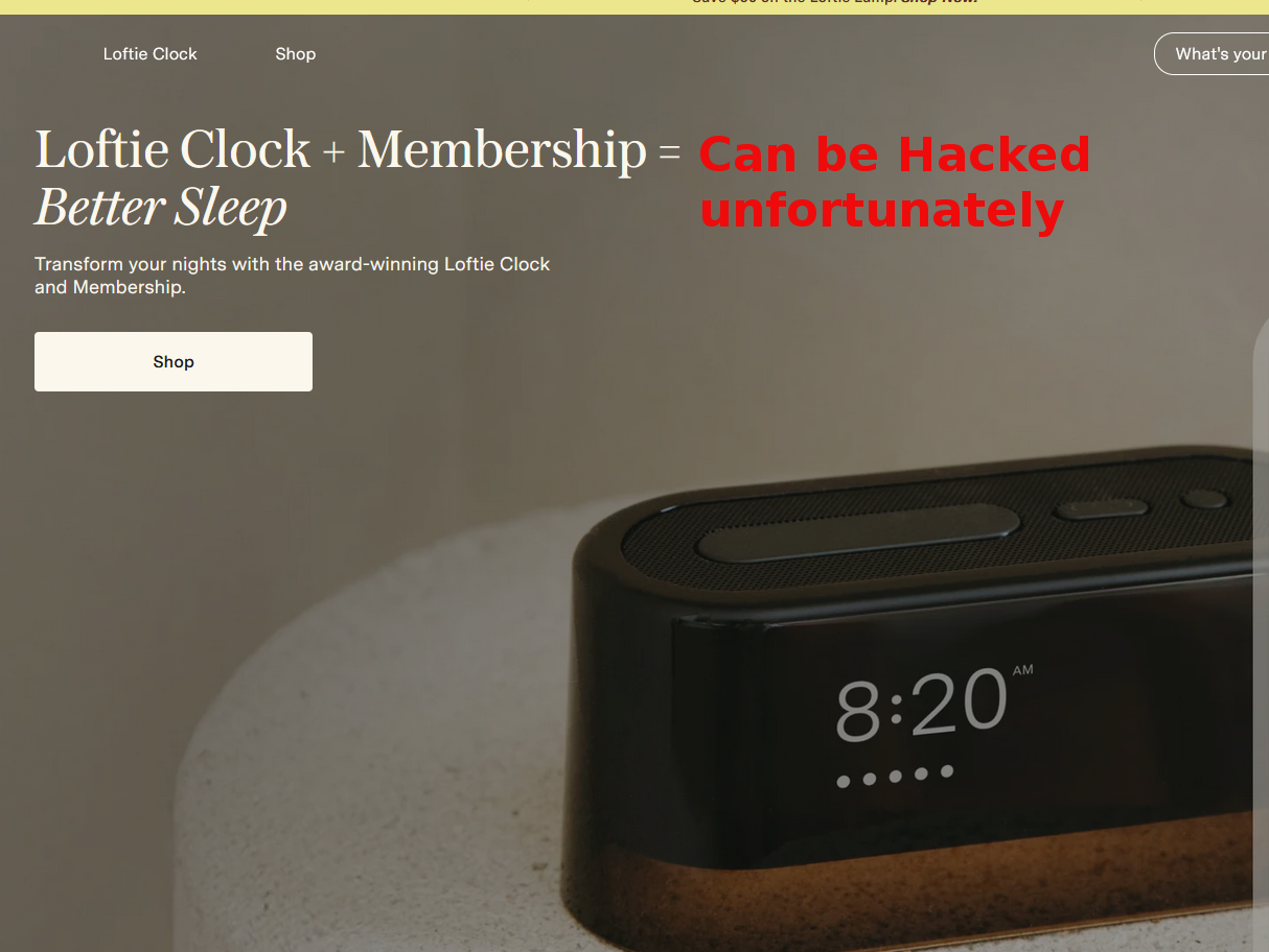 Do you have a Wifi alarm clock?